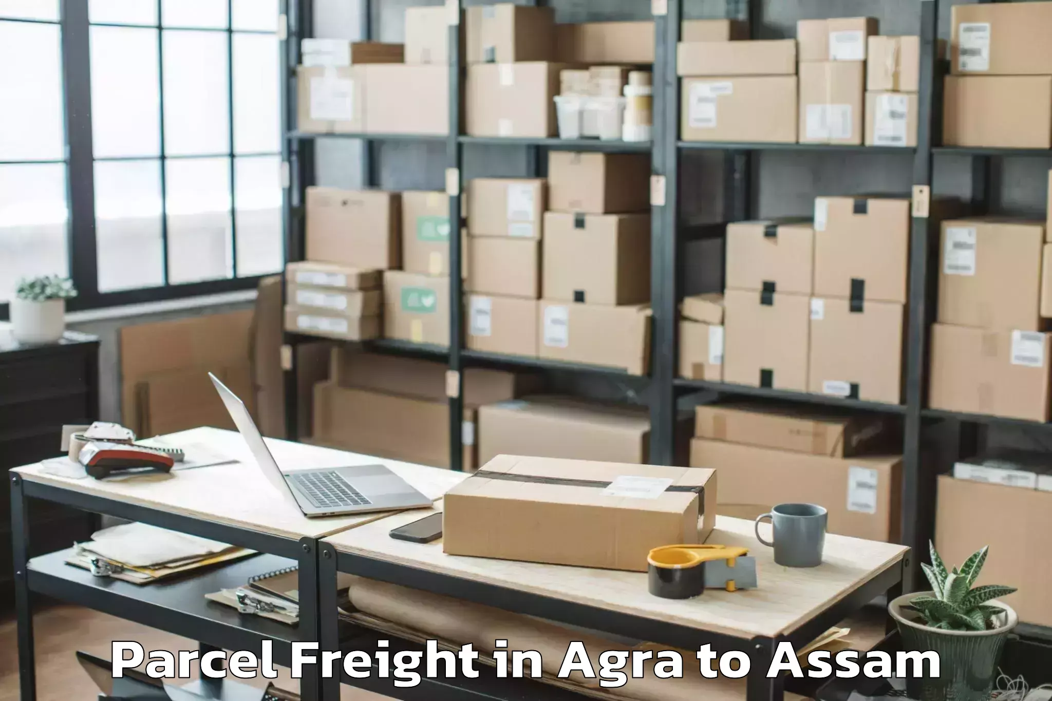 Top Agra to Lilabari Airport Ixi Parcel Freight Available